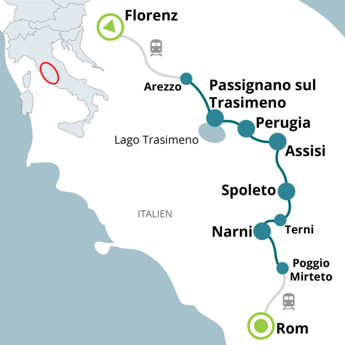 Von Florenz nach Rom fantastische Landschaften FunActive TOURS